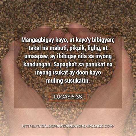 As God said in Matthew 1720, even if we have faith like a. . Bible verse about money tagalog